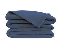 POYET MOTTE Poleco Navy Polyester Fleece Blanket 240 x 260 cm