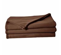 Poyet Motte poleco Polyester Fleece Blanket Chocolate, polyester, chocolate, 260x240 cm