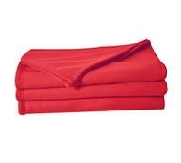 Poyet Motte - Poleco Polyester Fleece Blanket - Strawberry Colour, polyester, strawberry, 260x240 cm