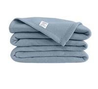 Poyet Motte Polex Blanket in Polyester Fleece - Forget-Me-Not, polyester, Myosotis, 260x240 cm