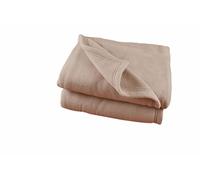 Poyet Motte Polex Blanket in Polyester Fleece - Sand, polyester, sand, 260x240 cm