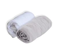 Poyetmotte Mattress Protector and Fitted Sheet, 120cm, Pearl, One Size
