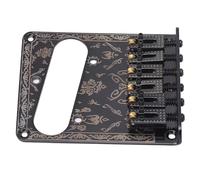 POYHKFD Telecaster Bridge Gotoh, Telecaster Bridge Plate wing Telecaster Bridge, Telecaster Parts Telecaster Bridge Plate Humbucker Bridge for Tl Replacement Parts Accessories Black Carving(Black)