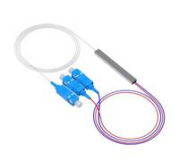 Poyiccot Fiber Optical Splitter, SC UPC 1X2 PLC Singlemode Fiber Optical Splitter, Telecom-Grade 0.9mm G657A1 Singlemode Fibe Pigtail 1260/1650nm. 1M/3.3FT.