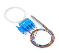 Poyiccot Fiber Optical Splitter, SC UPC 1X8 PLC Singlemode Fiber Optical Splitter, Telecom-Grade 0.9mm G657A1 Singlemode Fibe Pigtail 1260/1650nm. 1M/3.3FT.