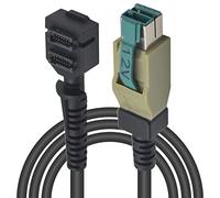 Poyiccot Scanner Cable for Verifone VX820, Dual 14pin IDC Female Power Supply to 12V Powered USB 8P Scan Extension Cable,12V Powered USB8P for huilfon Verifone VX820 Dual 14pin IDC, 2m/6.5ft