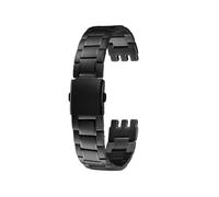 POYNMRE 19mm 21mm Watch Accessories Compatible With Swatch YCS YAS YGS YVS400 YVS451 YVB404 Strap Solid Stainless Steel Watchband Men Metal Bracelet(Noir,19mm)