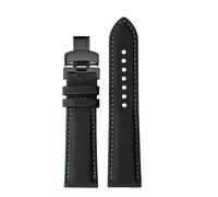 POYNMRE 20 21m 22mm Quick Release Compatible With MIDO M005 M021 Seiko Omega Fiber Nylon Watch Strap Black Orange Cowhide Watchband Men Accessories(Black Blue black B,22mm)
