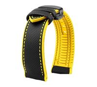 POYNMRE 20mm 21mm 22mm 23mm 24mm Unisex Nylon Rubber Bottom Strap Watchband Compatible With Any Watch Men's Bracelet(Celestial Teal,20mm width)