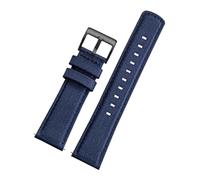 POYNMRE 20mm 21mm 22mm Nylon Watchband Compatible With Citizen Compatible With Seiko No.5 PROSPEX Seagull Timex Outdoor Sport Canvas Quick Release Watch Chain Strap(Blue-black,21mm)