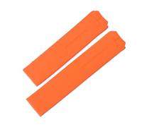 POYNMRE 20mm 21mm Black Orange Silicone Rubber Strap Compatible With Tissot TOUCH COLLECTION EXPERT SOLAR Series T091T013 T081 Men's Watch Bracelet(Orange no clasp,21mm)
