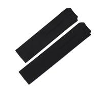 POYNMRE 20mm 21mm Black Orange Silicone Rubber Strap Compatible With Tissot TOUCH COLLECTION EXPERT SOLAR Series T091T013 T081 Men's Watch Bracelet(Black no clasp,20mm)