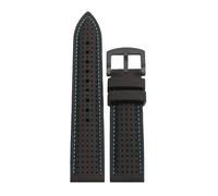 POYNMRE 20mm 22mm Compatible With Casio Mdv-106 107 Mtp-1374 1375 EFR-516 EQB-500 EQB800 Seiko Silicone Wrist Strap Rubber Watchband(Black blue black,22mm)
