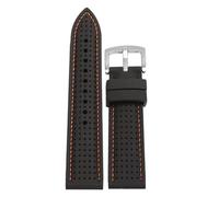 POYNMRE 20mm 22mm Compatible With Casio Mdv-106 107 Mtp-1374 1375 EFR-516 EQB-500 EQB800 Seiko Silicone Wrist Strap Rubber Watchband(Black Orange -steel,22mm)