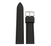 POYNMRE 20mm 22mm Compatible With Casio Mdv-106 107 Mtp-1374 1375 EFR-516 EQB-500 EQB800 Seiko Silicone Wrist Strap Rubber Watchband(Black wireless-steel,22mm)