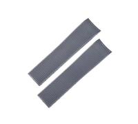 POYNMRE 21mm Silicone Rubber Watchband Compatible With Longines Hydroconquest L3 Conquest Sports Diving Watch Strap Black Blue Green(Grey no buckle)