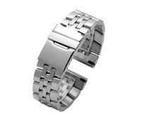 POYNMRE 22MM 24MM Solid Stainless Steel Watch Bracelet Compatible With Breitling Strap Bands AVENGER NAVITIMER SUPEROCEAN(22mm)