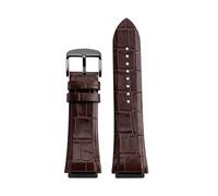 POYNMRE 22mm Man Genuine Leather Watch Strap Band Compatible With GUESS W0247G3 W0040G3 W0040G7 Series Watches Blue Black Brown(Brown Black)