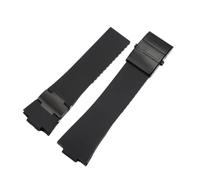 POYNMRE 25X12mm Silicone Watch Strap Compatible With Athens Observation Navigation 1183 Men's Women's Waterproof Compatible With Ulysse Nardin Rubber WatchBand(Black black)
