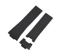 POYNMRE 25X12mm Silicone Watch Strap Compatible With Athens Observation Navigation 1183 Men's Women's Waterproof Compatible With Ulysse Nardin Rubber WatchBand(Black no buckle)