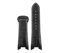 POYNMRE 26mm Cowhide Watch Strap Compatible With Rado Emperor Star R15762175 D-Star Genuine Leather Men's Folding Buckle Accessories(Beige)