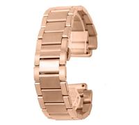 POYNMRE 27mm*19mm Watch Strap Compatible With Yubo Big Bang Classic Fusion Men Women Solid Stainless Steel Watchband Bracelet(Rose Gold)