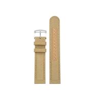 POYNMRE Black Green Khaki Canvas Watch Strap Compatible With Citizen CA4500/4503/4505 Soft And Comfortable Watchband 22MM(Khaki-Silver-A)