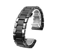 POYNMRE Ceramic Watchband Compatible With MOVADO BOLD Watch With Chain Fashion 3600534 3600535 20 22mm Band(4109 black,22mm width)