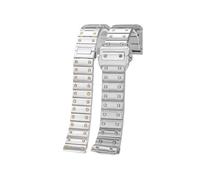 POYNMRE Compatible With Cartier Santos 100 WSSA0009 Men's And Women's Solid Stainless Steel Strap Butterfly Buckle Watch Chain 20mm 23mm Bracelet(A Golden,20mm width)