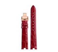 POYNMRE Compatible With Cartier White Balloon Series Crocodile Watch Band Female Notch Granny Grey WGBL005 WJBL0008 16mm Genuine Alligator Wristband(Blue)