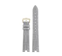 POYNMRE Compatible With Cartier White Balloon Series Crocodile Watch Band Female Notch Granny Grey WGBL005 WJBL0008 16mm Genuine Alligator Wristband(Black Green)
