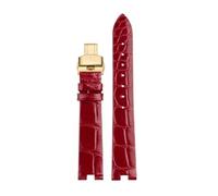 POYNMRE Compatible With Cartier White Balloon Series Crocodile Watch Band Female Notch Granny Grey WGBL005 WJBL0008 16mm Genuine Alligator Wristband(Light Pink White)