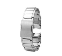 POYNMRE Compatible With Casio EFR-303DB/EFR-303L Metal Wristband Watch Strap Curved End Stainless Steel Watchband 22mm Men's Bracelet Folding Buckle(Silver)