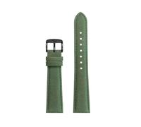 POYNMRE Compatible With Casio Forester FT-500WC AW-80V W-89H Classic Retro Cowhide Watchband 19mmm Genuine Leather Bracelet Men Watch Strap Belt(Green Black pin)