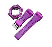 POYNMRE Compatible With Casio G-SHOCK GA-100/110/120/140 GD-100/110/120 GAX-100 GLS-100 TPU Resin Watch Strap Case Men Sport Bezel Band Bracelet(Purple)