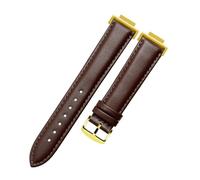 POYNMRE Compatible With Casio G-SHOCK Square Watch DW5600 GW-M5610 GA-2100 Modified Genuine Leather Strap Bracelet 16mm Black Brown(Style B brown-gold)