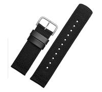 POYNMRE Compatible With Casio PRG-600YB PRG-650 PRW-6600 GA2000 Nylon Strap Wristwatch Band Bracelet Watch Longer 24mm(Black silver clasp)