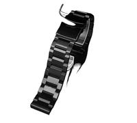 POYNMRE Compatible With Casio PRG-600YB/PRG-650/PRW-6600 GA2000 Stainless Steel Strap 24mm Men's Black Metal Solid Wrist Watch Band Bracelet(B Black)