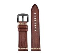 POYNMRE Compatible With Casio PROTREK PRG-650 PRG-600 PRW-6600 Mountain Vintage Cowhide Watch Strap Men's Retro Watchband 24mm Brown Gray Blue Green(Brown-black buckle)