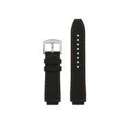 POYNMRE Compatible With Casio Watch DW-H5600 DW H5600 AE1200 AE1300 AE1500 W-218H Silicone Strap Rubber Waterproof Watchband Bracelet 18mm(Orange line-silver)