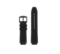 POYNMRE Compatible With Casio Watch DW-H5600 DW H5600 AE1200 AE1300 AE1500 W-218H Silicone Strap Rubber Waterproof Watchband Bracelet 18mm(White line-black)