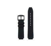 POYNMRE Compatible With Casio Watch DW-H5600 DW H5600 AE1200 AE1300 AE1500 W-218H Silicone Strap Rubber Waterproof Watchband Bracelet 18mm(Blue line-black)