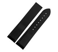 POYNMRE Compatible With Omega Seamaster 300 Speedmaster Silicone Strap Blue Orange 20 22mm Curved End Hamilton Rubber Folding Buckle WatchBand(Black-no clasp,21mm)