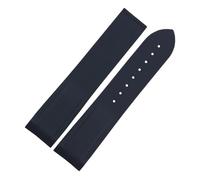 POYNMRE Compatible With Omega Seamaster 300 Speedmaster Silicone Strap Blue Orange 20 22mm Curved End Hamilton Rubber Folding Buckle WatchBand(Blue-no clasp,21mm)