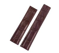 POYNMRE Compatible With TAG HEUER CARRERA Crocodile Leather Strap 19mm 20mm 22mm Men Genuine Folding Buckle Watchband Bracelet Accessories(Brown no buckle,19mm)