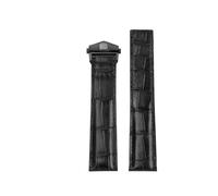 POYNMRE Compatible With TAG HEUER CARRERA Crocodile Leather Strap 19mm 20mm 22mm Men Genuine Folding Buckle Watchband Bracelet Accessories(Black - black,20mm)