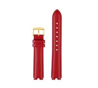 POYNMRE Compatible With Versace Medusa VECQ00418 VECQ00218 VECQ00118 Genuine Leather Watch Strap Fashion Ms. Soft Cowhide Watchband Red White Blue(Red gold A)