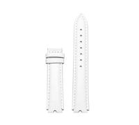 POYNMRE Compatible With Versace Medusa VECQ00418 VECQ00218 VECQ00118 Genuine Leather Watch Strap Fashion Ms. Soft Cowhide Watchband Red White Blue(White without)