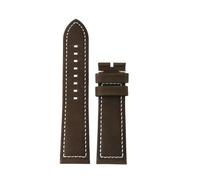 POYNMRE Compatible With Zenith Pilot Bronze Luminox 3051 Genuine Leather WatchBand 23mm Black Retro Dark Brown Cowhide Watch Strap Men's Bracelet(Dark brown no clasp)