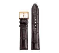 POYNMRE Crocodile Leather Strap Compatible With Hamilton Khaki Field Jazz Series 20 22mm Watch Band Men Wristband Bracelet Accessories(Dark brown rose,20mm)
